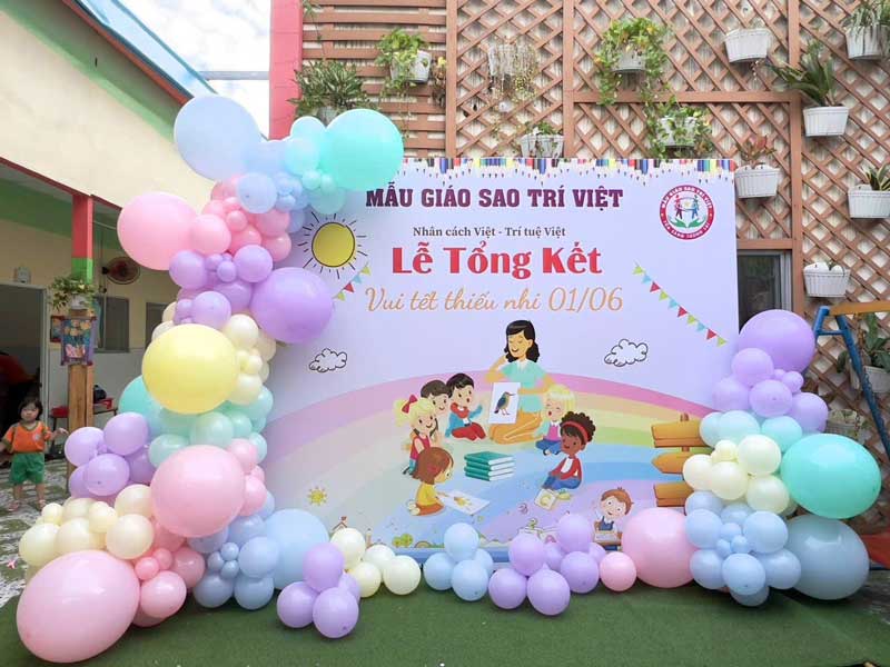 Background lễ tổng kết mầm non