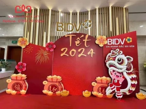 Trang trí Backdrop Tết 2025